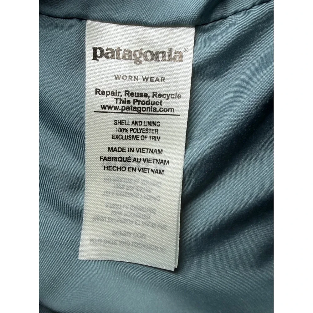 Patagonia Los Gatos Fleece Full Zip Vest Women Large Teal Blue - Picture 5 of 7